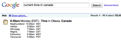 Google – Current Time
